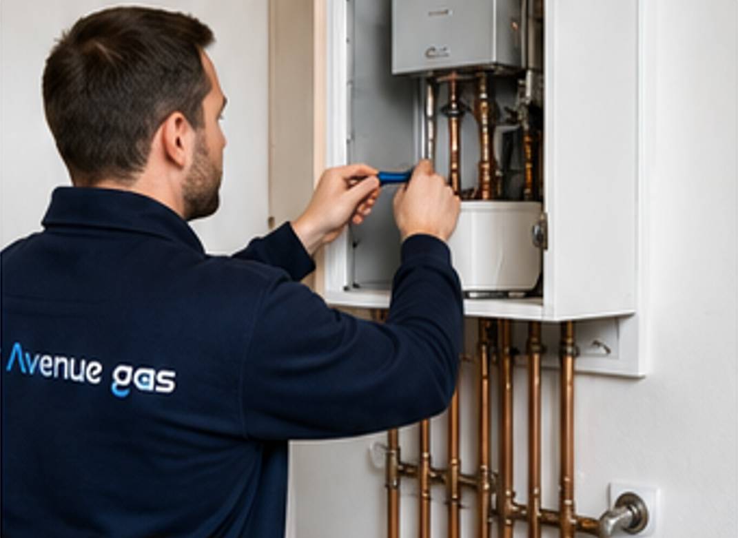1st Avenue Gas engineer working on a boiler